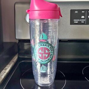Southern Tide Pink and Teal Sailboat Tumbler